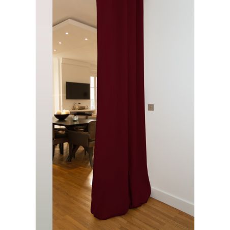 4-i-1 Ljudisolerande Värmeisolerande Mörkläggande Gardin Som Rumsavskiljare Röd MC330