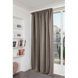 3-i-1 Ljudisolerande Värmeisolerande Mörkläggande Gardin Sammet Venise Taupe MC740