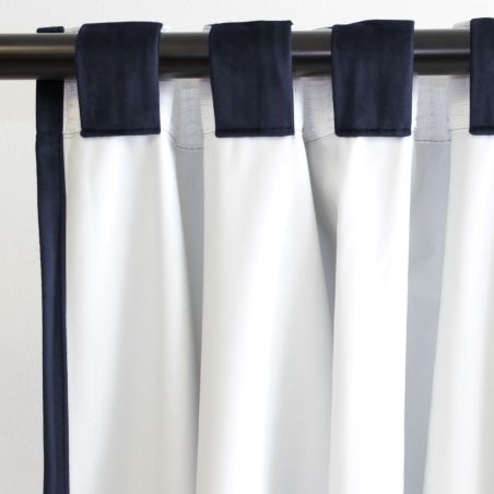Cortina 100% Blackout de veludo Venise Azul MC412
