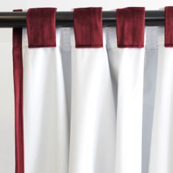 Cortina 100% Blackout de veludo Venise Vermelho MC214