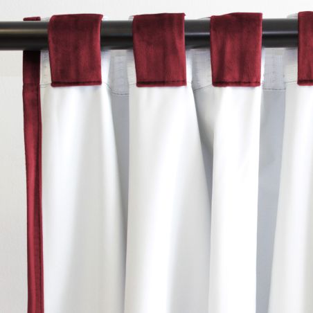 Cortina 100% Blackout de veludo Venise Vermelho MC214