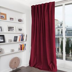 Cortina 100% Blackout de veludo Venise Vermelho MC214