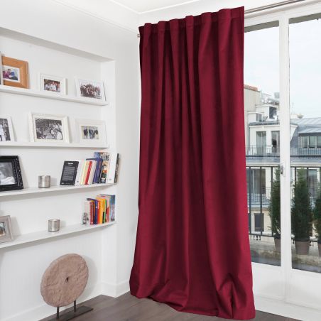 Cortina 100% Blackout de veludo Venise Vermelho MC214